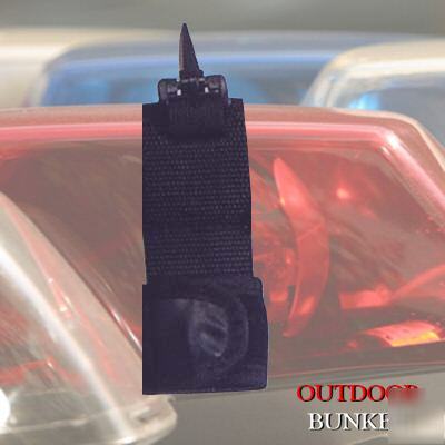 Police patrol nylon silent key chain holder 4 duty belt