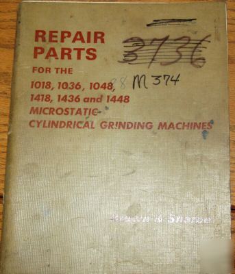 Brown & sharpe 1036 1436 1448 grinder repair manual