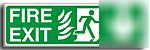 Fire exit-rm down sign-450X150MM s. rigid (sa-044-rq)