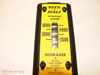 Schrader bellows 5000 psig veri scale hydraulic gauge