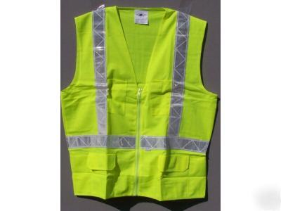 Ansi osha class ii 2 traffic safety vest lime yellow x