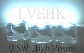 300P 8MM highpower 0.5W strawhat white led 100KMCD 140Â°