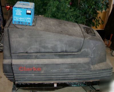 Clarkevision industrial floor scrubber w/charger work