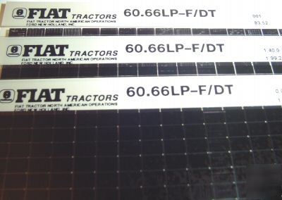 New fiat 60.66LO-f/dt tractor parts catalog microfiche