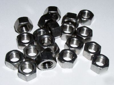 20 of stainless steel 18-8 hex nuts 3/8-16