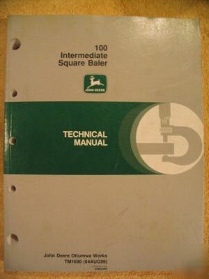 John deere 100 intermediate square baler tech manual