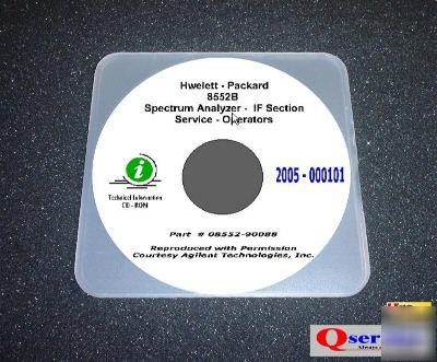 Hp 8552B service - operators manual cd