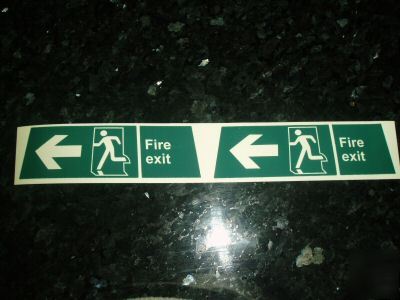 Luminescent glow in the dark tape fire exit sign