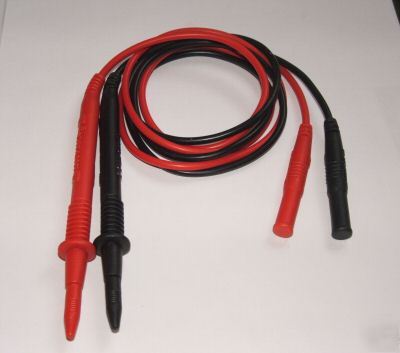 New a pair professional banana test leads black red 