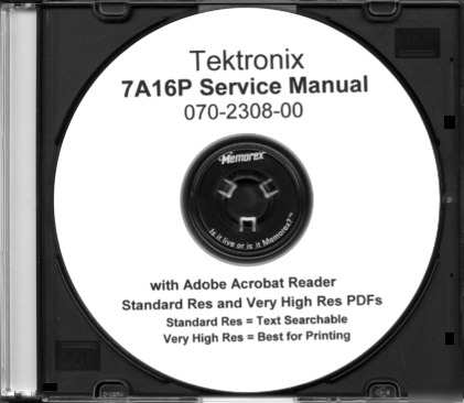 Tek 7A16P svc/ops manual 2 res text searchable + extras