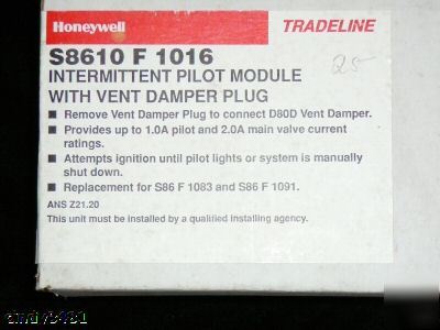 Honeywell intermittent pilot module, S8610 f 1016, 