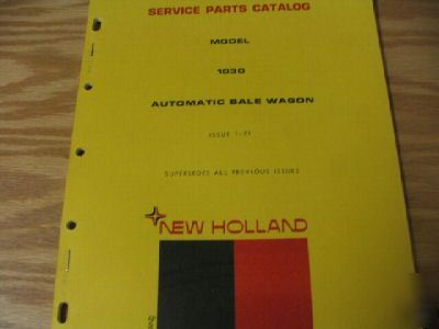 New holland 1030 bale wagon parts catalog manual