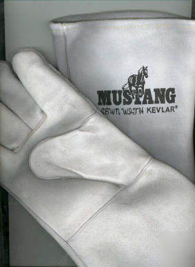 Mustang deluxe gray welders gloves kelver thread 6 pair