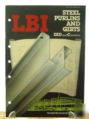 1982 lysaght brownbuilt brochure steel purlins & girts