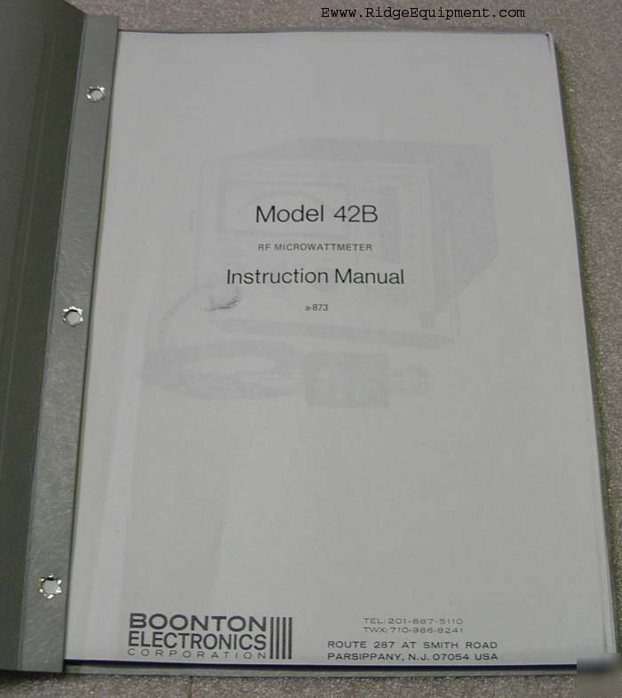 Boonton 42B rf microwattmeter op/sv manual