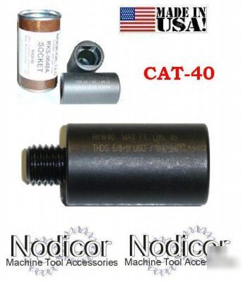 Cat-40 pull stud, cat-40 retention knob socket