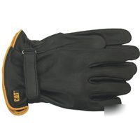 Glove unlined black grain leat CAT012107L