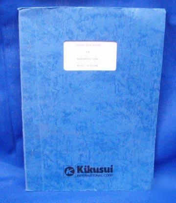 Kikusui PLZ152WA electronic load manual schematics