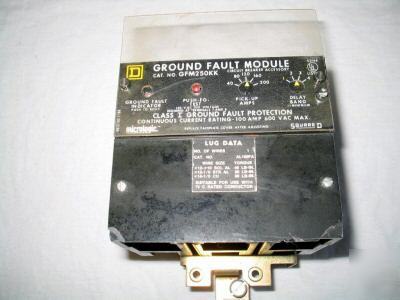 Square d GFM250KK ground fault module circuit breaker 