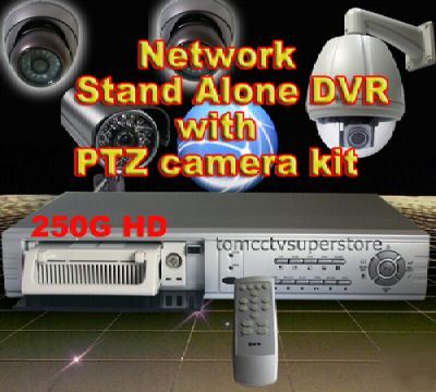 Completed 4CH ip stand alone dvr with ptzcam+ir cam kit