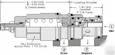 Sun hydraulics scga-lan sequence valve