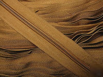 #5 nylon coil zipper chain 100YD (856) light brown