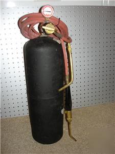 Excellent acetylene plumbers b-tank turbo torch setup