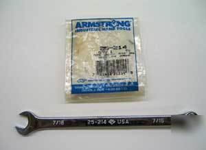 Armstrong 12 point full polish 7/16 long comb.wrench