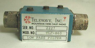 Telewave tlf-860 low pass filter 800 mhz 200W