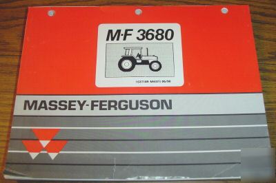 Massey ferguson 3680 tractor parts catalog mf book