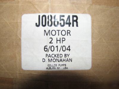 New goulds 2HP jet pump replacement motor J08854R 