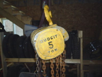 Budgit 5 ton chain lift hoist dresser industrial
