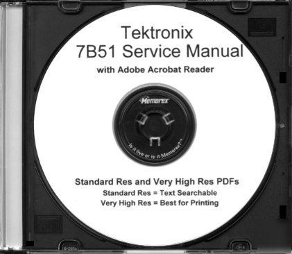 Tek 7B51 svc/ops manual in 2RES text searchable + xtras