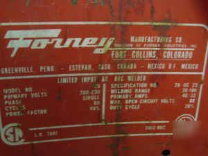 Forney c-5 electric stick welder with steel rods