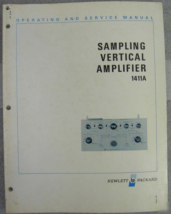 Hp 1411A sampling vertical amplifier manual
