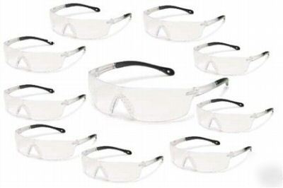 Safety glasses clear lens starlight sq Z87.1 lot 10 