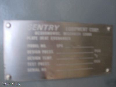 Sentry plate & frame heat exchanger titanium plates