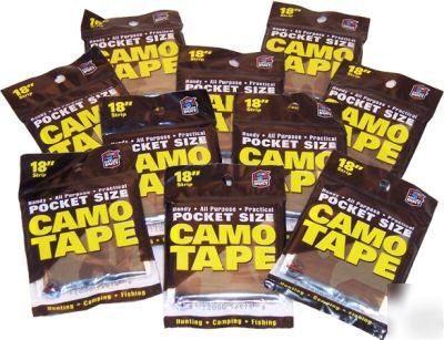 Pocket camo gaffers tape for hunting, camping, fishing