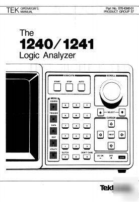 Tektronix 1240/1241 logic analyzer op/service manuals