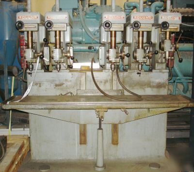 Edlund 5 spindle drill press 12 x 63 table model 1F 7