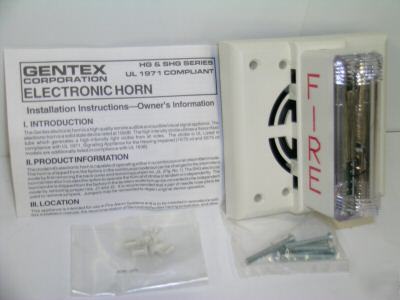Gentex SHG24-15/75WW horn strobe audible fire alarm