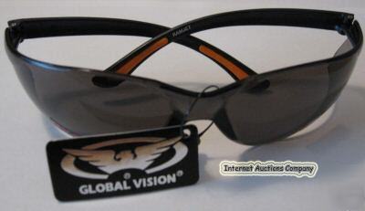 Ramjet safety glasses global vision orange/smoked lens