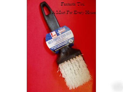 Scrub brush mult purpose heavy duty white bristle #1940