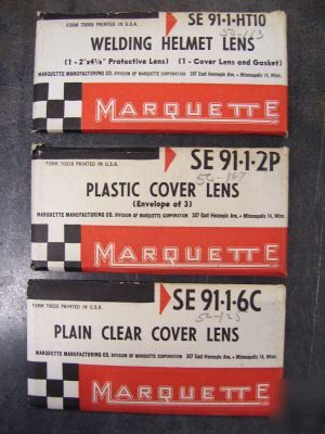 Marquette welding helmet lenses--2