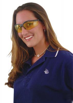  wrap safety glasses - amber - by fastcap