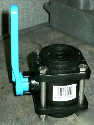 Norwesco ball valve, poly bolted, 3/4