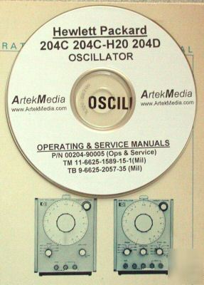 Hp 204C 204D operating & service manuals (3 vol)