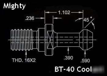 Mighty cnc bt-40 coolant retention knobs