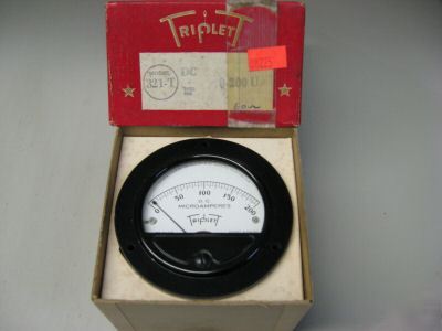 Triplett model 321-t dc microamperes meter 0 - 200 ma