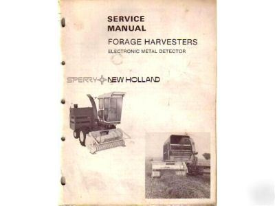 New holland forage harvester dectector service manual